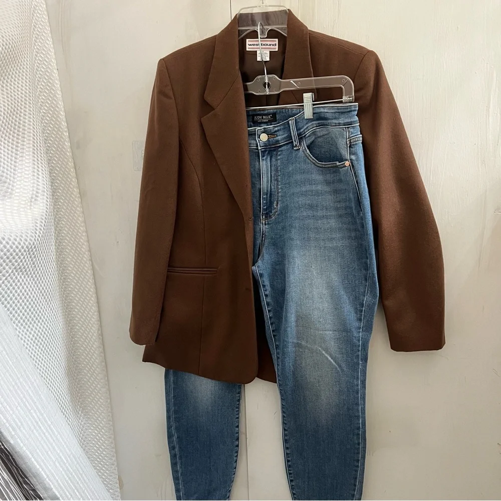 Westbound Women's Brown Wool Blazer • 12 - Picture 7 of 8